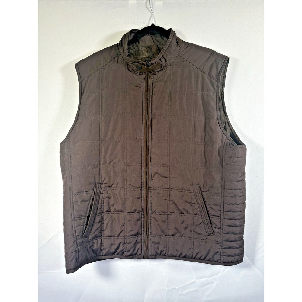 Jos.A.bank vest size 2XL quilted sleeveless brown